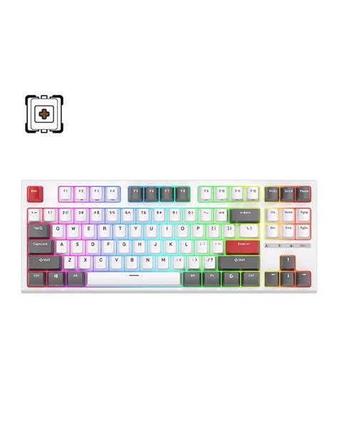 RK R87 Wired TKL RGB Hot Swappable White Brown I Tech PH
