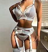 Amazon Aranmei Sexy Plus Size Teddy Lingerie Snap Crotch Lace Bodysuit Deep V One Piece