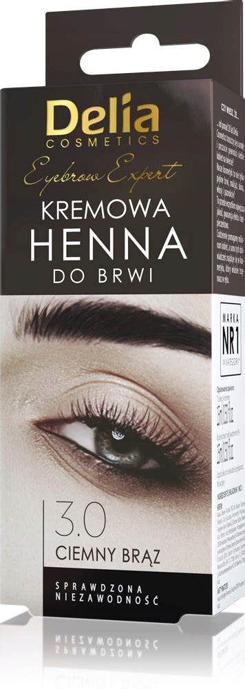 Delia Henna Do Brwi Kremowa Ml Ciemny Br Z Allegro Pl