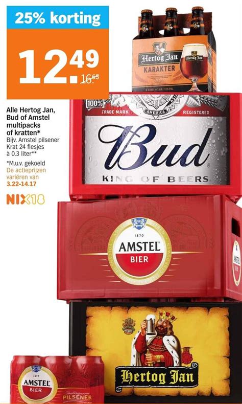 Alle Hertog Jan Bud Of Amstel Multipacks Of Kratten Aanbieding Bij