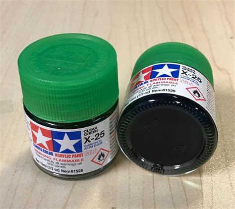 Tamiya X25 Clear Green Acrylic Paint Jar 81525 Tam81525 For Sale Online