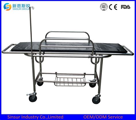 Hospital Emergency Stainless Steel Ambulance Transport Flat Patient