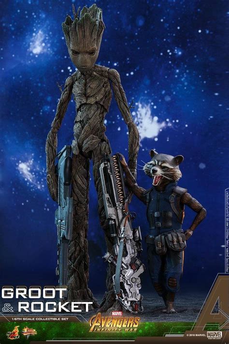 Groot And Rocket Hot Toys R Marvelstudios