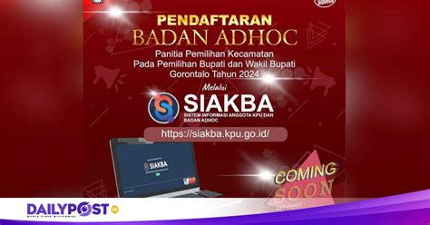 Segera Daftar KPU Kabgor Buka Pendaftaran Badan Adhoc PPK Untuk