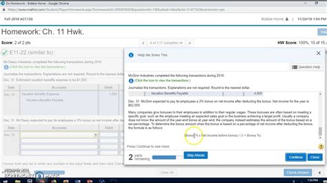 ACC Chapter 11 Homework YouTube