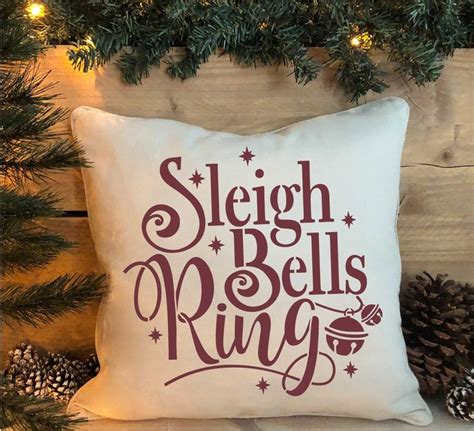 Sleigh Bells Ring Stencil Sleigh Bells Stencil Christmas Etsy