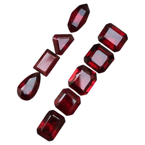 Red Color Multi Shaped Cuts Natural Rhodolite Garnet Lot Multi Size