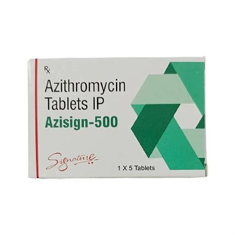 Azisign 500mg Azithromycin At ₹ 125strip Of 10 Tablets Azithromycin