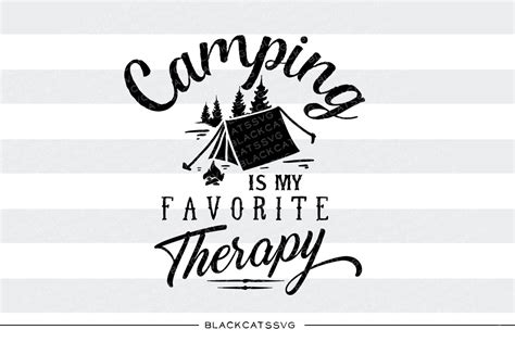 Camping Is My Therapy Svg By Blackcatssvg Thehungryjpeg