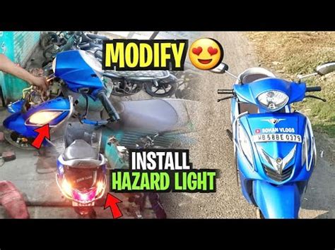 Install Hazard Lights In Fascino Scooty Yamaha Fascino Scooty