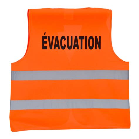 Gilet fluo personnalisé Evacuation Gilets haute visibilité classe 2