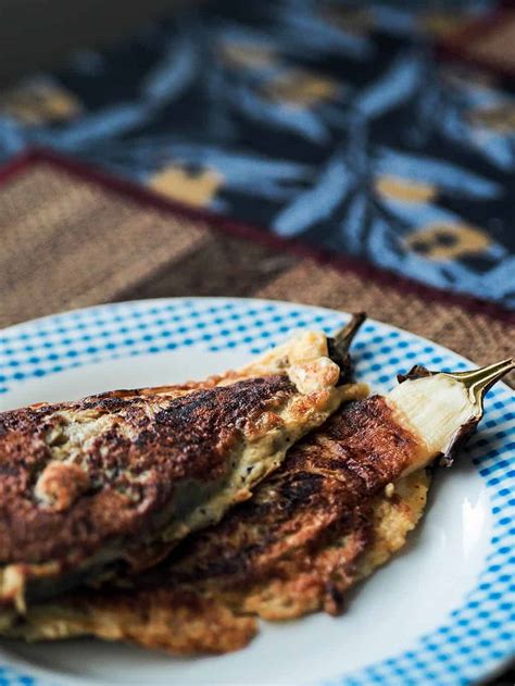 Vegetarian Filipino Eggplant Omelet Tortang Talong Recipe