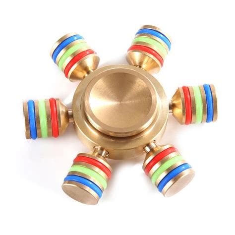 Tri Fidget Hand Spinner En Métallique Cuivre Pour Enfant Ou Adulte