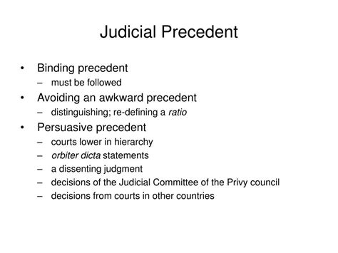 Ppt Judicial Precedent Powerpoint Presentation Free Download Id