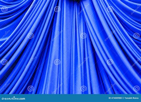 Blue Curtain Texture Stock Illustration - Image: 47400988