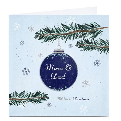 Buy Personalised Christmas Card With Love Bauble For Gbp 329 Card