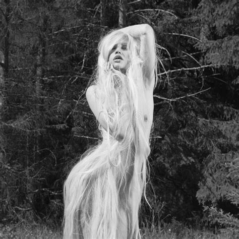 Nude Blonde Walks In Nature Stock Photo Image Of Freedom Caucasian