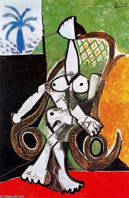 Gemälde Reproduktionen Nackte Frau im Schaukelstuhl von Pablo Picasso