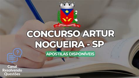 Apostilas Concurso Artur Nogueira SP 83 vagas inscrições e detalhes