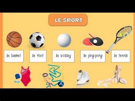 les sports en français les verbes Jouer et Faire les Vocabulaires du