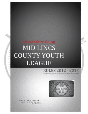 Fillable Online Mid Lincs bCountyb Youth League 2012-2013 Fax Email ...