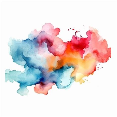 Premium Ai Image A Painting Of A Colorful Cloud Of Watercolors On A