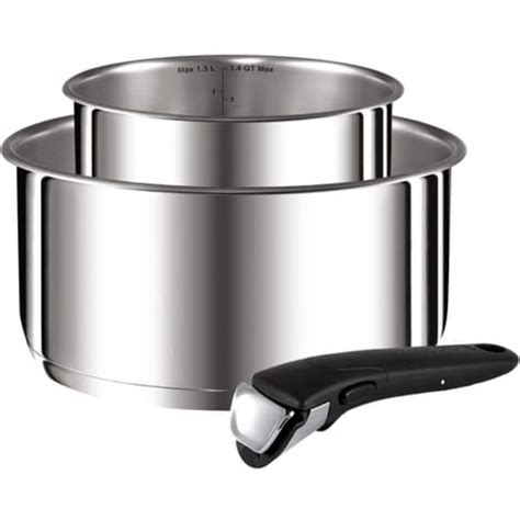 TEFAL Set De 2 Casseroles En Inox Induction INGENIO PREFERENCE 16 20