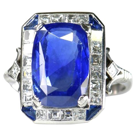 Edwardian Sapphire And Diamond Flower Ring At 1stdibs Edwardian