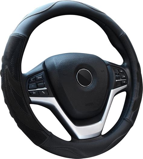 Lkwlikei Nappa Premium Leather Car Steering Wheel Cover Non Slip