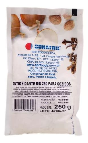 Antioxidante Para Embutidos E Defumados R S Conatril Mercadolivre