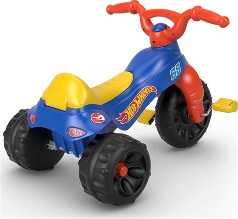 Fisher Price Hot Wheels Triciclo resistente con ruedas calientes de colores y gráficos para