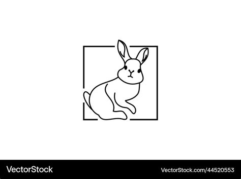 Rabbit logo design Royalty Free Vector Image - VectorStock