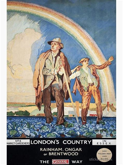 Londons Country Vintage Travel Poster Poster By Stickart Marek