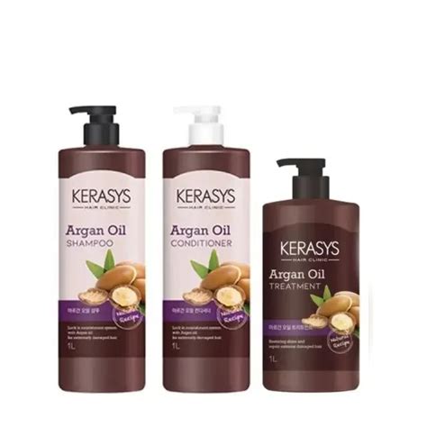 Kerasys Argan Oil Kit Profissional Shampoo 1L Condicionador 1L