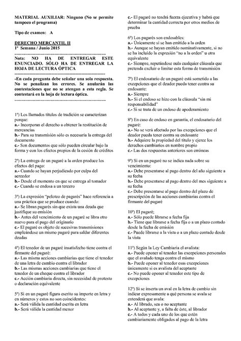 E660240600 A15J1 Exámenes tipo test Derecho Mercantil III Studocu