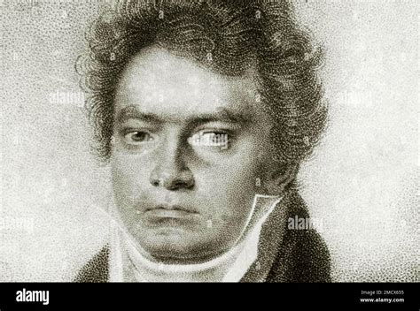 Ludwig Van Beethoven 1770 1827 German Composer In An 1814 Engraving By Blasius Hoefel Stock