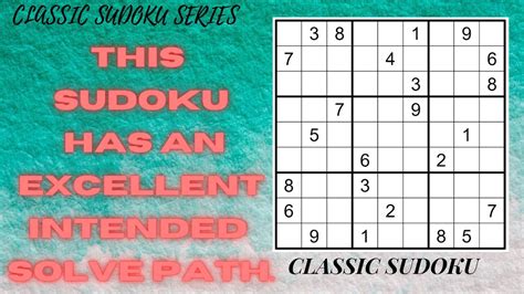 A Classic Sudoku To Amaze All The Sudoku Solvers YouTube