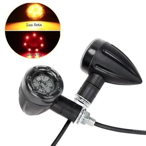 Seta Pisca Led Par Mini Custom Lanterna Cafe Racer Moto Bullet Shopee