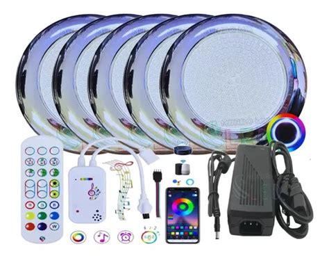 Kit Refletor Piscina Led W Rgb Inox Wifi Fonte V