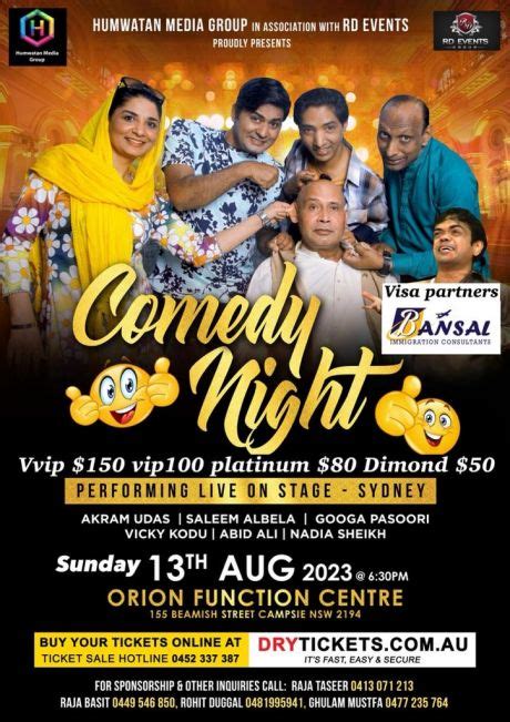 Comedy Night Performing Live on Stage Sydney - DryTickets.com.au