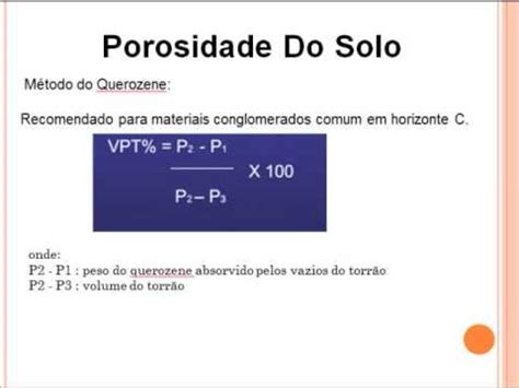 Hidrologia Porosidade Do Solo YouTube