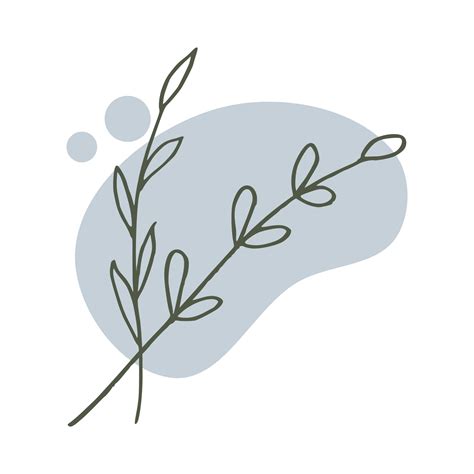 Hand Drawn Leaf With An Aesthetic Shape Or Aesthetic Blob Simple