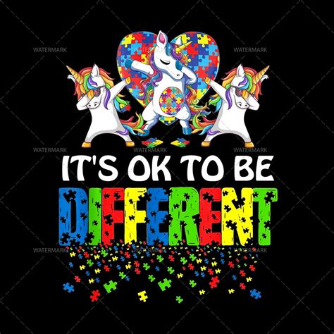 File Png Autism Awareness Day Unicorn Gift It S Ok To Be Etsy