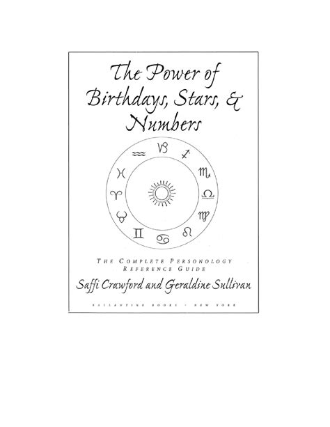 Solution Copy Of The Power Of Birthdays Stars Numbers The Complete