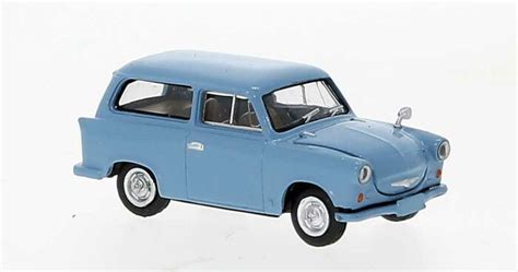 Brekina 1960 Trabant P 50 Kombi Station Wagon Assembled Blue