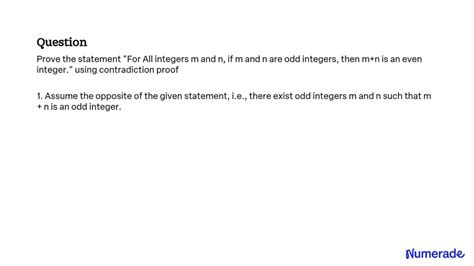 SOLVED Prove The Statement For All Integers M And N If M And N Are