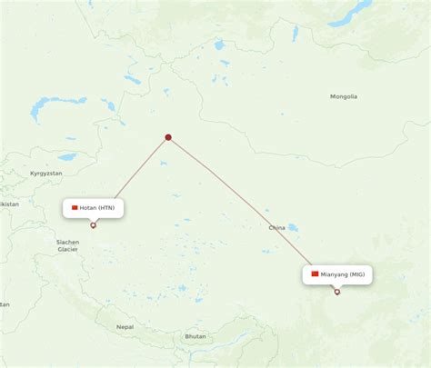 All Flight Routes From Mian Yang To Hotan Mig To Htn Flight Routes