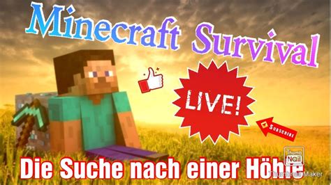 Minecraft Survival Ich Suche nach einer Schönen Höhle wo Diamanten zu