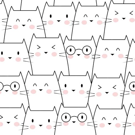 Premium Vector Cute Cats Seamless Pattern