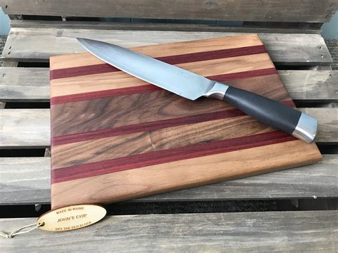 Cutting Board Medium Walnut Bloodwood Etsy